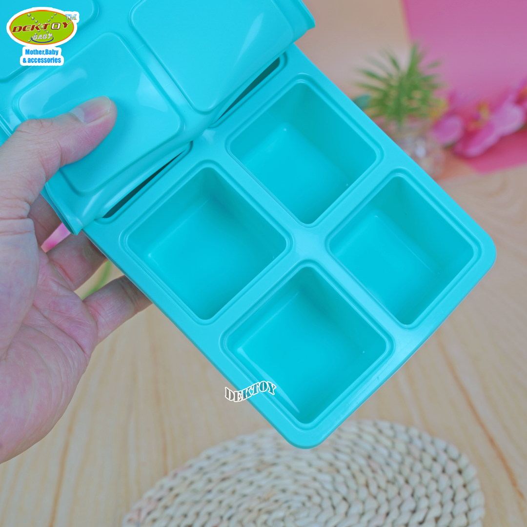 เกรซคิดส์ Gracekids บล็อคเก็บอาหารซิลิโคนบล็อคเหลี่ยม