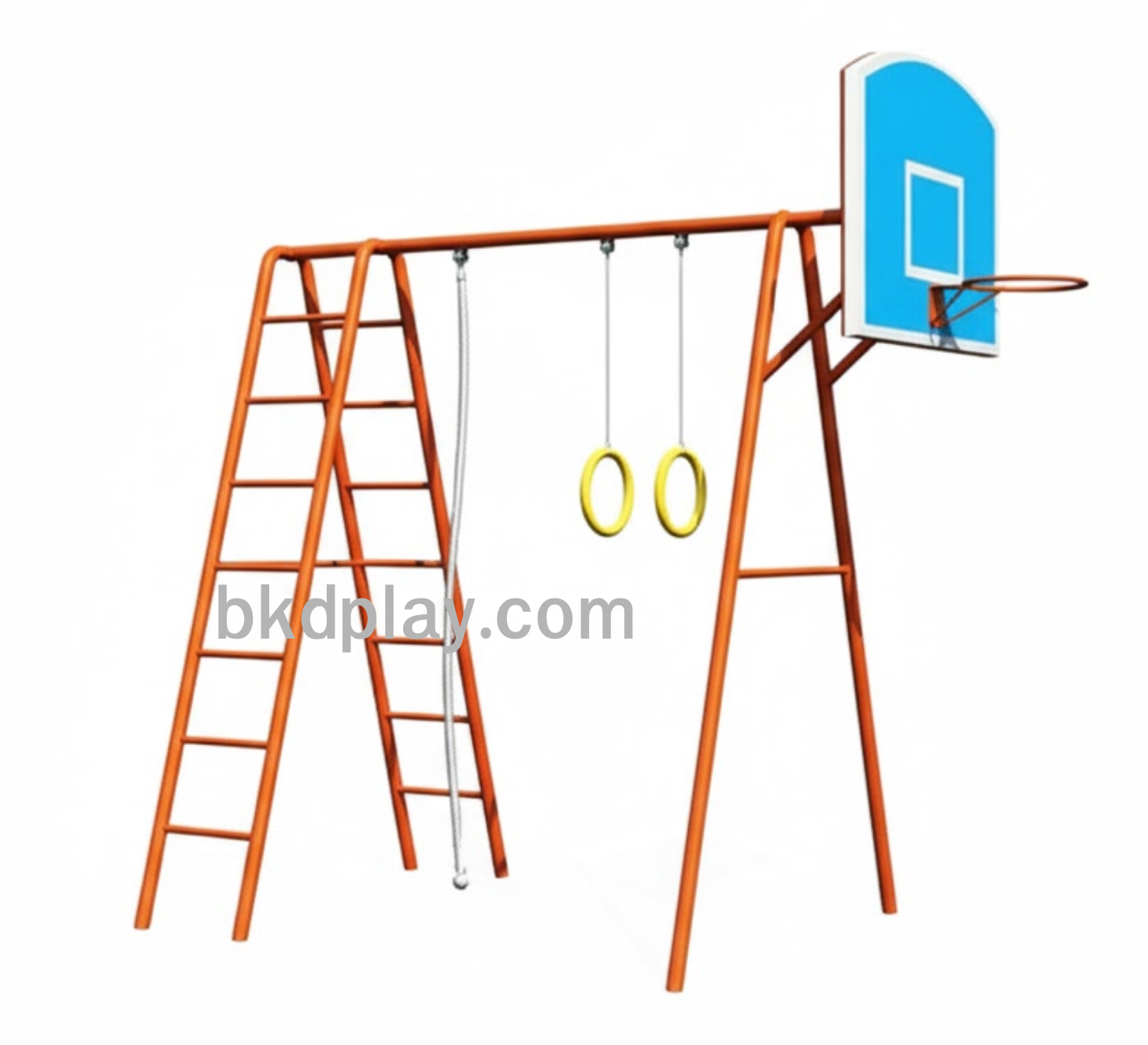 เครื่องเล่นสนามกลางแจ้ง เครื่องเล่นสนามเหล็ก ชุดปีนป่าย รวมแป้นบาส5 OutdoorPlayground,ผลิตเครื่องเล่นสนาม,เครื่องเล่นในสนามเด็กเล่น,เครื่องเล่นงบสพฐ.,ประชารัฐ, ราคาโรงงาน