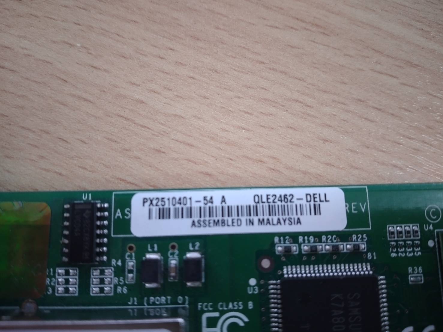 Network Cards px2510401-54 FP QLogic qle2462 PCIe x4 Dual Port Fibre HBA