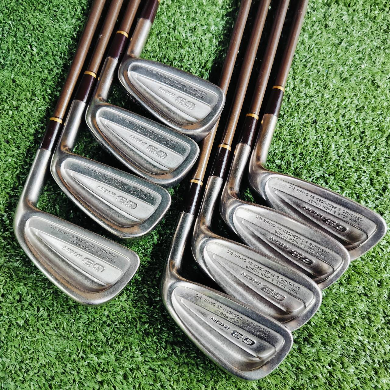 *** ไม้ผู้หญิงหรือซีเนียร์ค่ะ*** ชุดเหล็ก DAIWA G3 IRON TWIN SOLE & HIGH POWER ก้าน METACARBO WHISKER FLEX A มีเหล็ก 5 6 7 8 9 P S F ครบเลยค่ะ ไม้กอล์ฟพรีเมี่ยมมือสอง ของแท้ By NakaraLuxurious