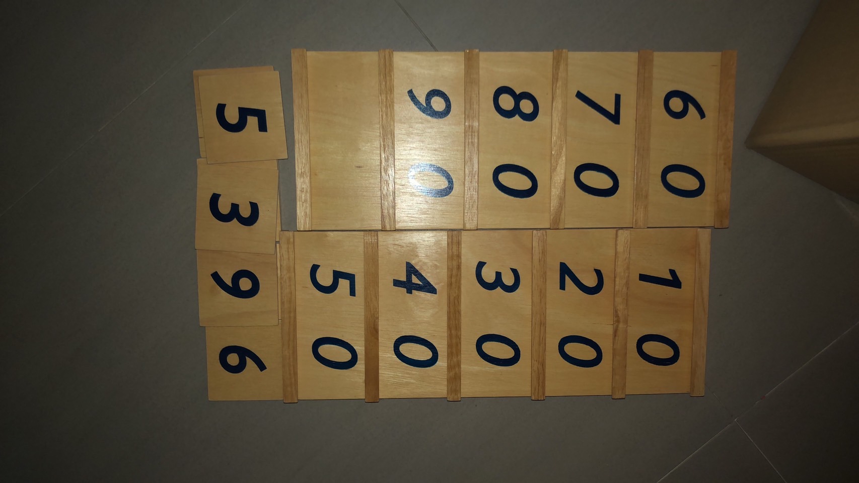 กระดานหลัก เลข 11-99 , ของเล่นไม้, ของเล่นเสริมพัฒนาการ, ของเล่นเด็กอนุบาล, สื่อการสอนเด็กอนุบาล,มอนเตสซอรี่ ,montessori, สื่อการสอนประถม