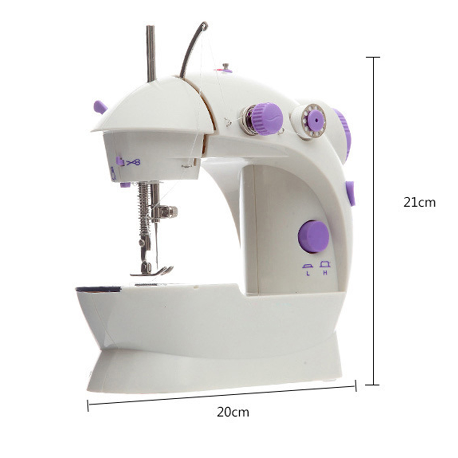 จักรเย็บผ้า ขนาดเล็ก มี 2 ตัวเลือก: จักร / แผ่นรองเย็บ *แยกขายกัน* เครื่องเย็บผ้าขนาดเล็ก จักรเย็บผ้าไฟฟ้า รุ่น SM-202A