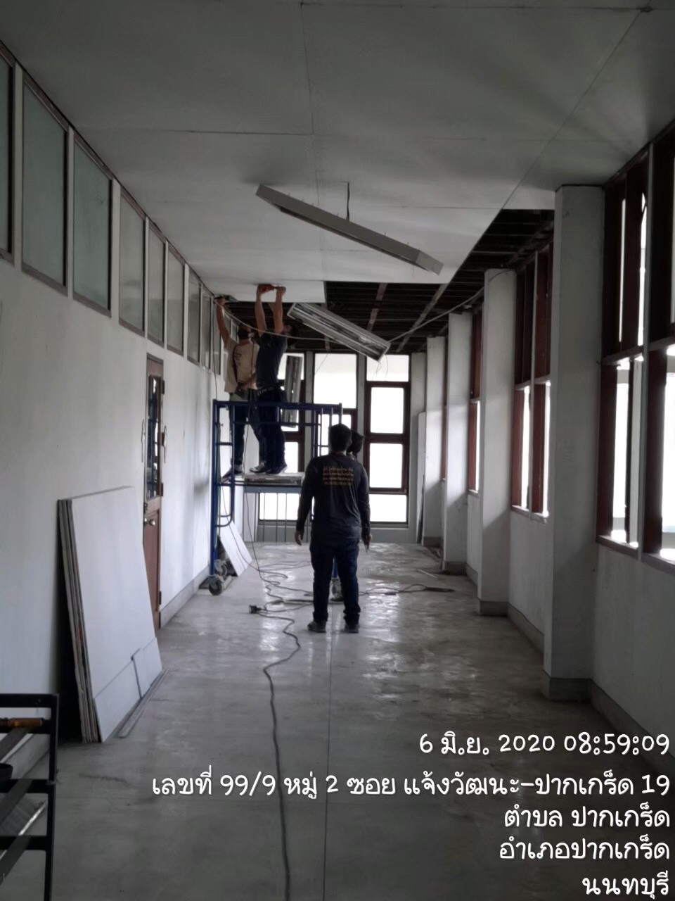 ดุริยางค์ตำรวจ(ปากเกร็ด) ปรับปรุงหลังคา,ฝ้า,เพดาน