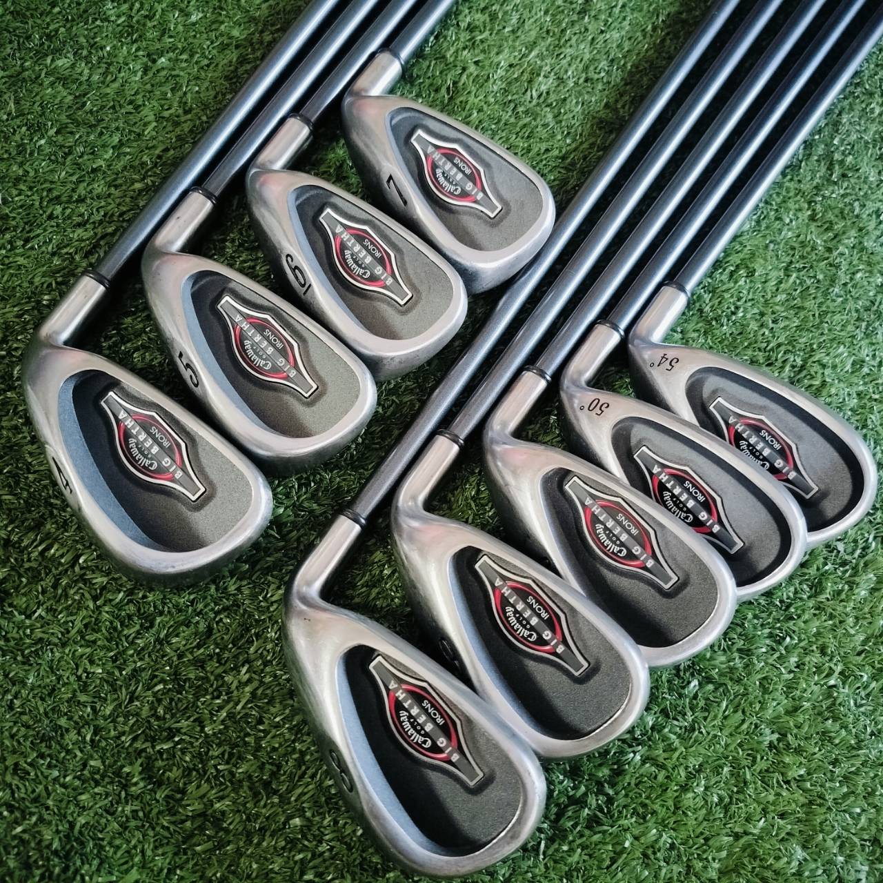 ชุดเหล็ก Callaway BIGBERTHAR สภาพสวย ก้านเดิมๆทั้งชุด เป็นก้าน BIGBERTHAR AM/AT FLEX R ก้านแบบเสียบทะลุตีได้ฟีลลิ่งมาก ไม้กอล์ฟพรีเมี่ยมมือสอง ของแท้ By NakaraLuxurious