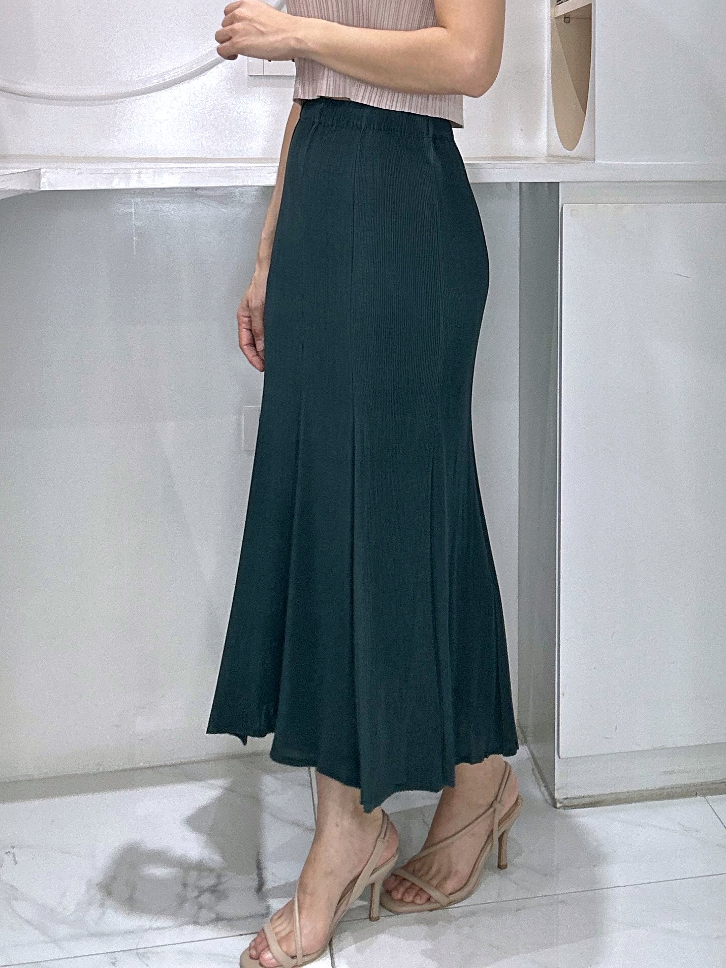 ปรับราคาลง20%!! ยาว 34นิ้ว! 2MUAY รุ่น GJO1744 กระโปรงพลีทคุณภาพ MERMAID PLEATED SKIRT 9 สี FREE SIZE