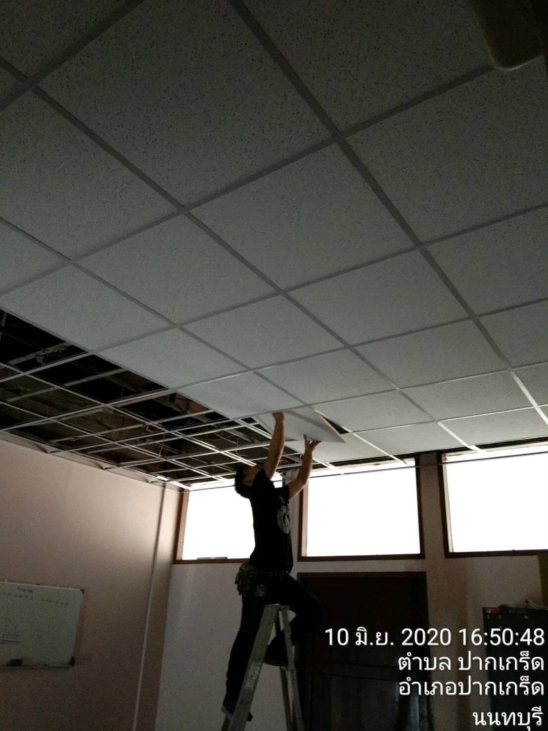 ดุริยางค์ตำรวจ(ปากเกร็ด) ปรับปรุงหลังคา,ฝ้า,เพดาน