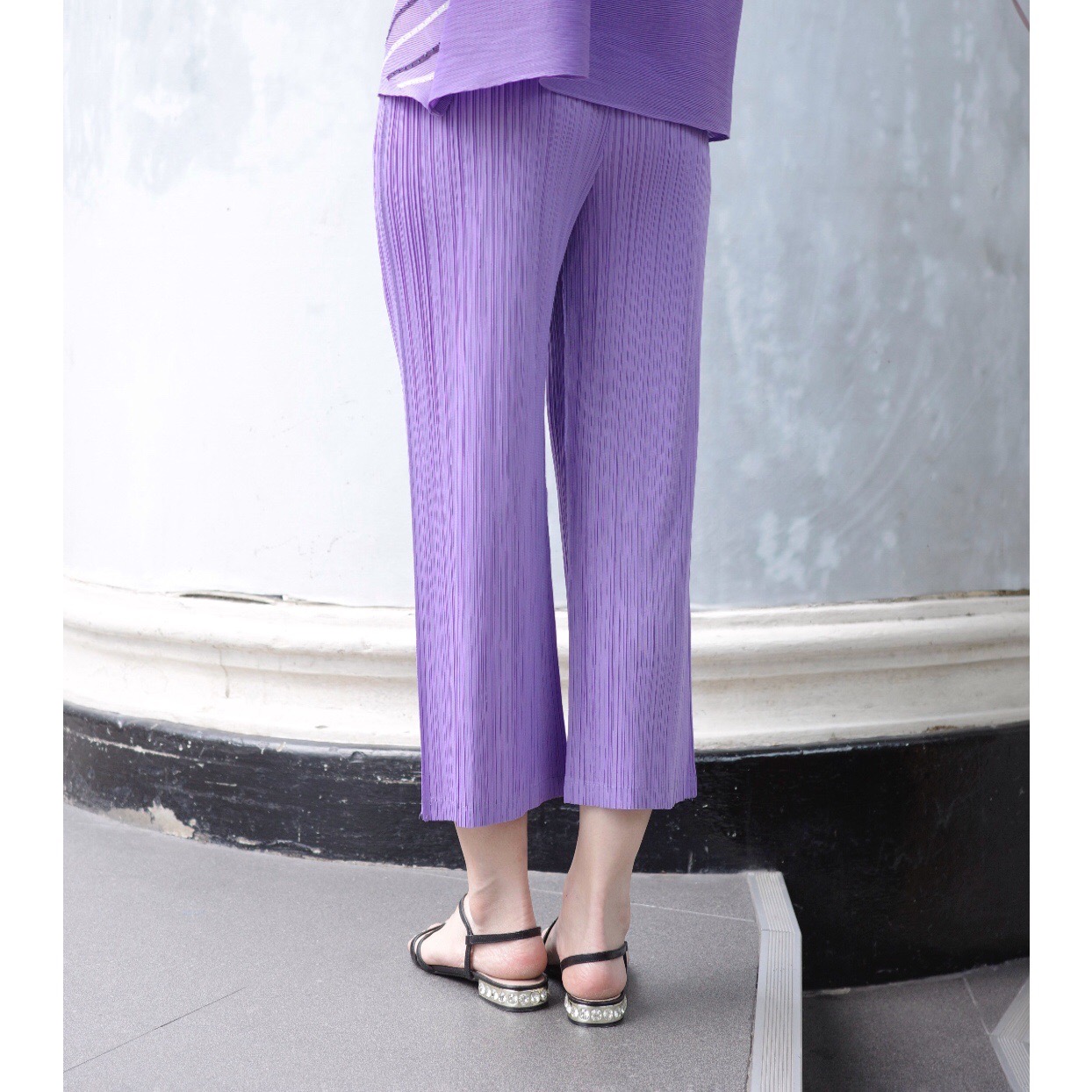 ยาว34นิ้ว! 2MUAY BASIC รุ่น GJO7573 กางเกงอัดพลีทคุณภาพ STRAIGHT PLEAT PANT 12สี FREE SIZE
