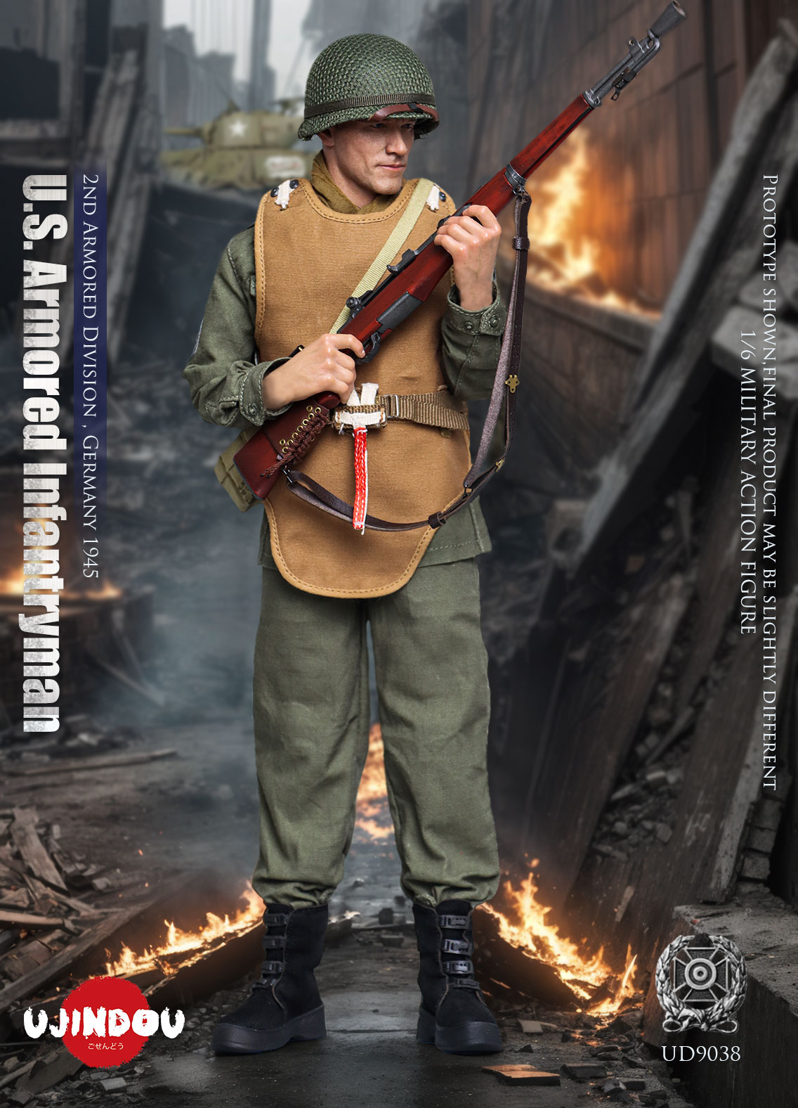 [สั่งจอง]UJINDOU UD9038 1/6 : World War II US Army Armored Infantry 2nd Armored Division