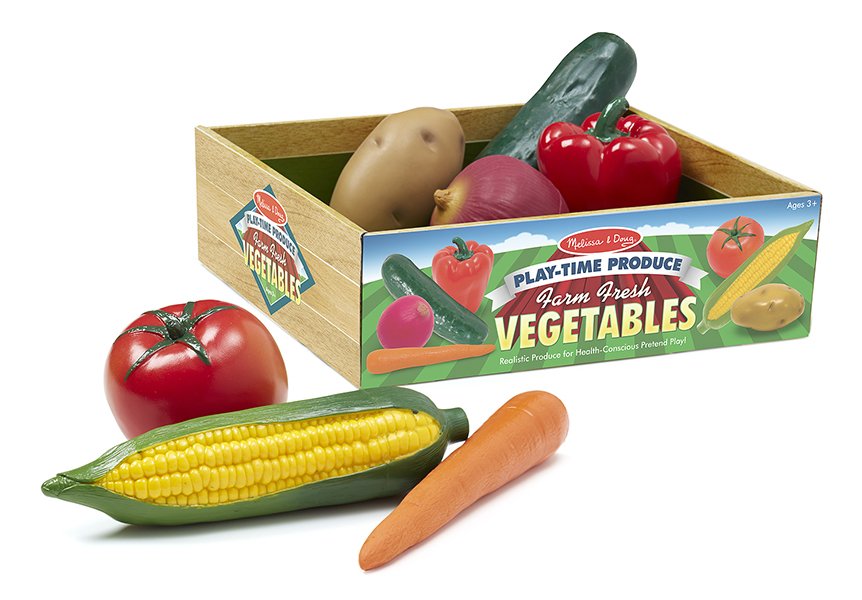 ชุดผักของเล่นเหมือนจริง Melissa & Doug Play Food - Farm Fresh Vegetables รุ่น4083 ของเล่นเสริมพัฒนาการเด็ก