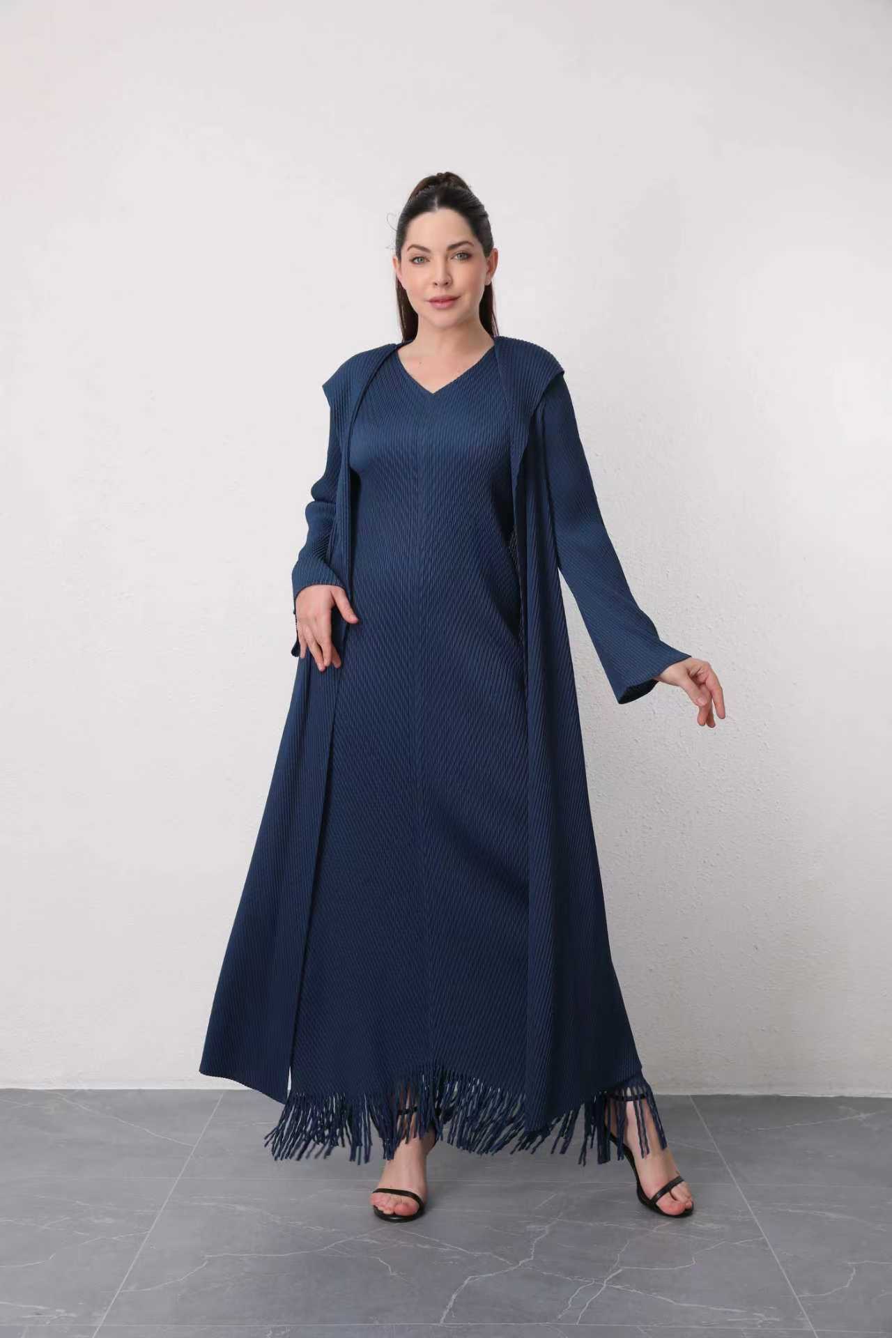 2MUAY รุ่น GA2001 FRINGE MAXI PLEATED SET 5 สี FREE SIZE