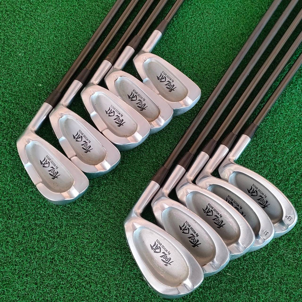 ชุดเหล็ก KOOL CAT FORGED BY WOOD BROS สุดยอดชุดเหล็ก VINTAGE FORGED CAVITY ที่หาหันเยอะมาก ชุดนี้เดิมๆ ก้านเดิม คงสภาพได้สวยมาก