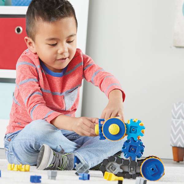 รถเกียร์หลากหลายและเฟืองโซ่ ชุดตัวต่อวิทยาศาสตร์, ตัวต่อฟันเฟืองหมุนได้, สื่อการสอนประถม พร้อมส่ง