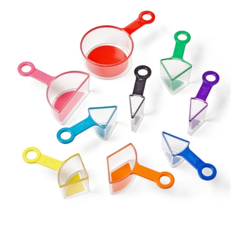 ชุดถ้วยตวง เซตสีรุ้ง 9 ชิ้น ของเล่นเสริมพัฒนาการ, ของเล่นเด็ก, สื่อการสอน , ของเล่นชั่งตวง