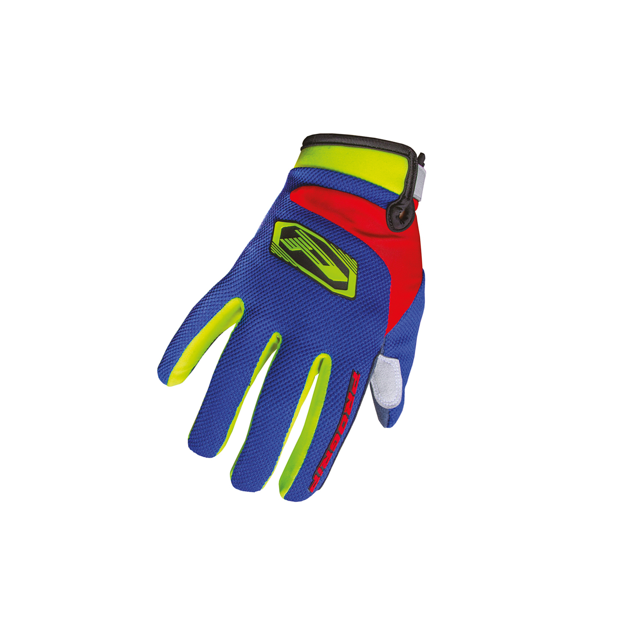 ถุงมือเด็ก Progrip Airtech MX Gloves 4009-341 fluorescent yellow / electric blue / red
