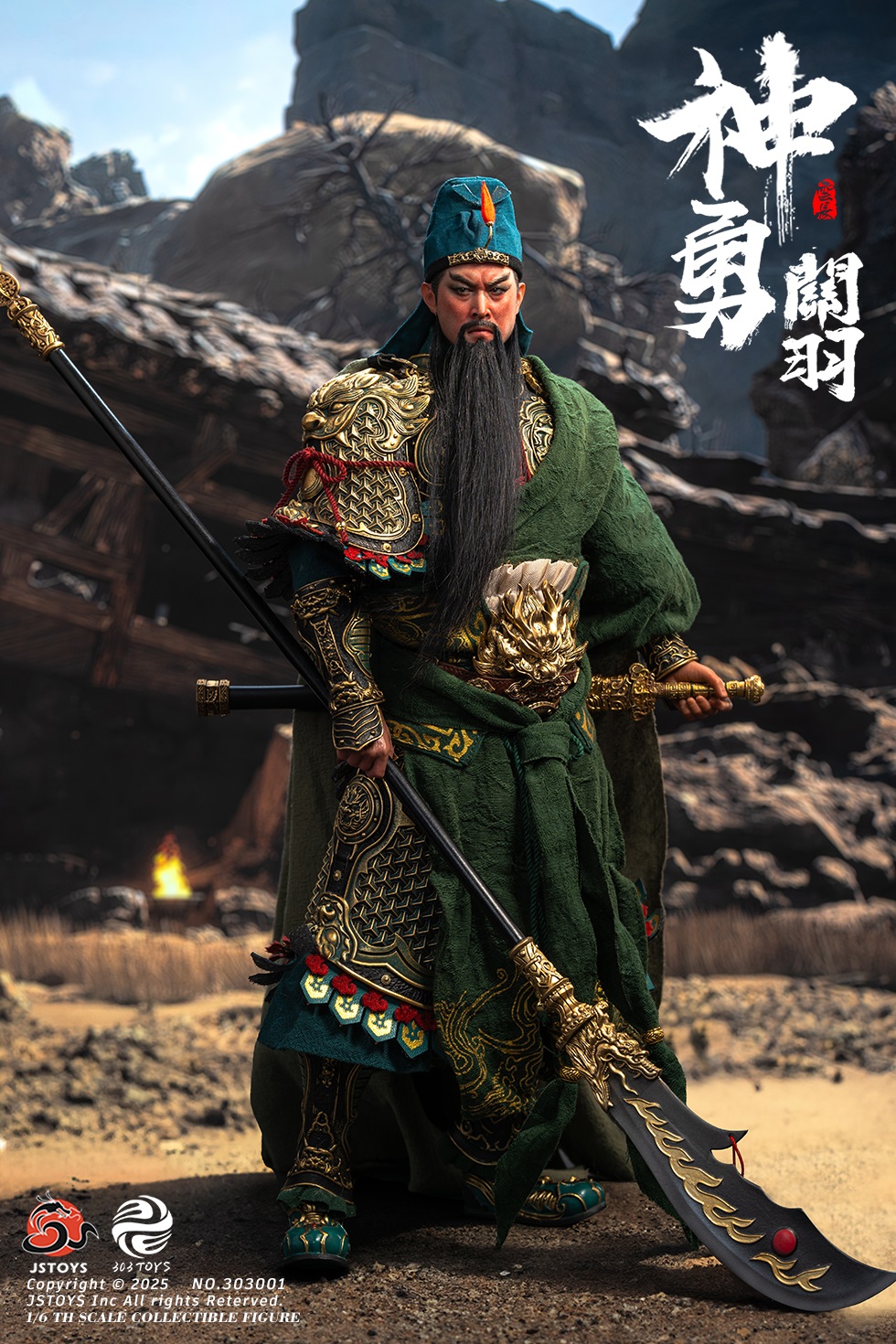 [พร้อมส่ง]303TOYS x JSTOYS 1/6 : Three Kingdoms Mighty Guan Yu Yun Chang - NO.303001 : Giveback edition