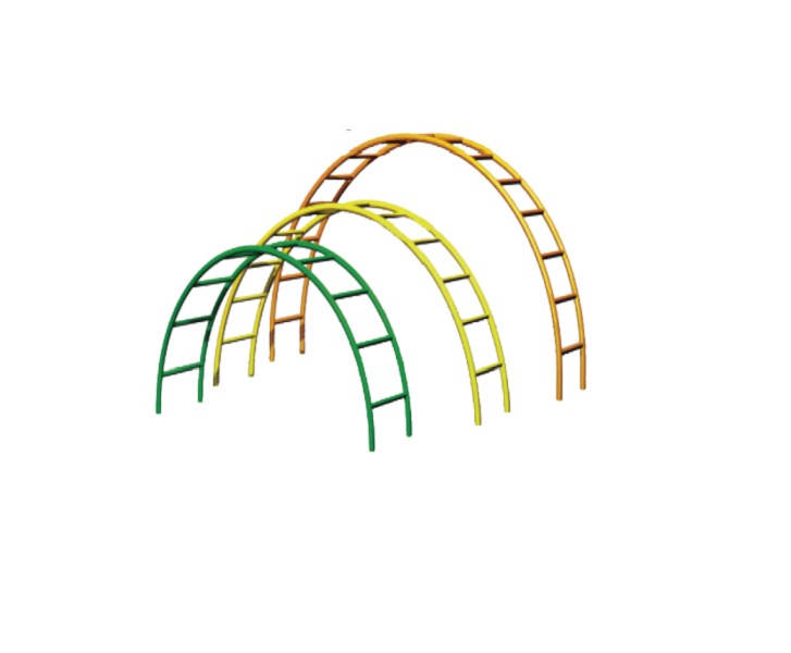 เครื่องเล่นสนามกลางแจ้งเครื่องเล่นสนามเหล็ก บาร์ปีนป่าย บาร์โหนโค้ง 3 ระดับ สำหรับเด็กอนุบาล-ประถม Outdoor Playground, ราคาโรงงาน ผลิตในไทย