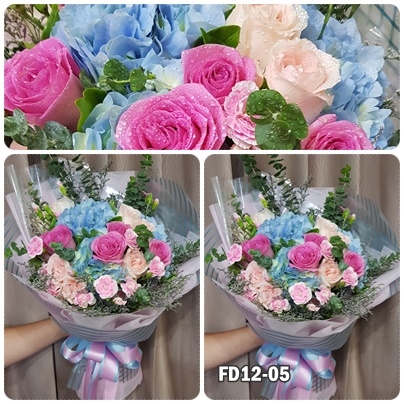 FD12-05 : ช่อกุหลาบ,ไฮเดรนเยีย