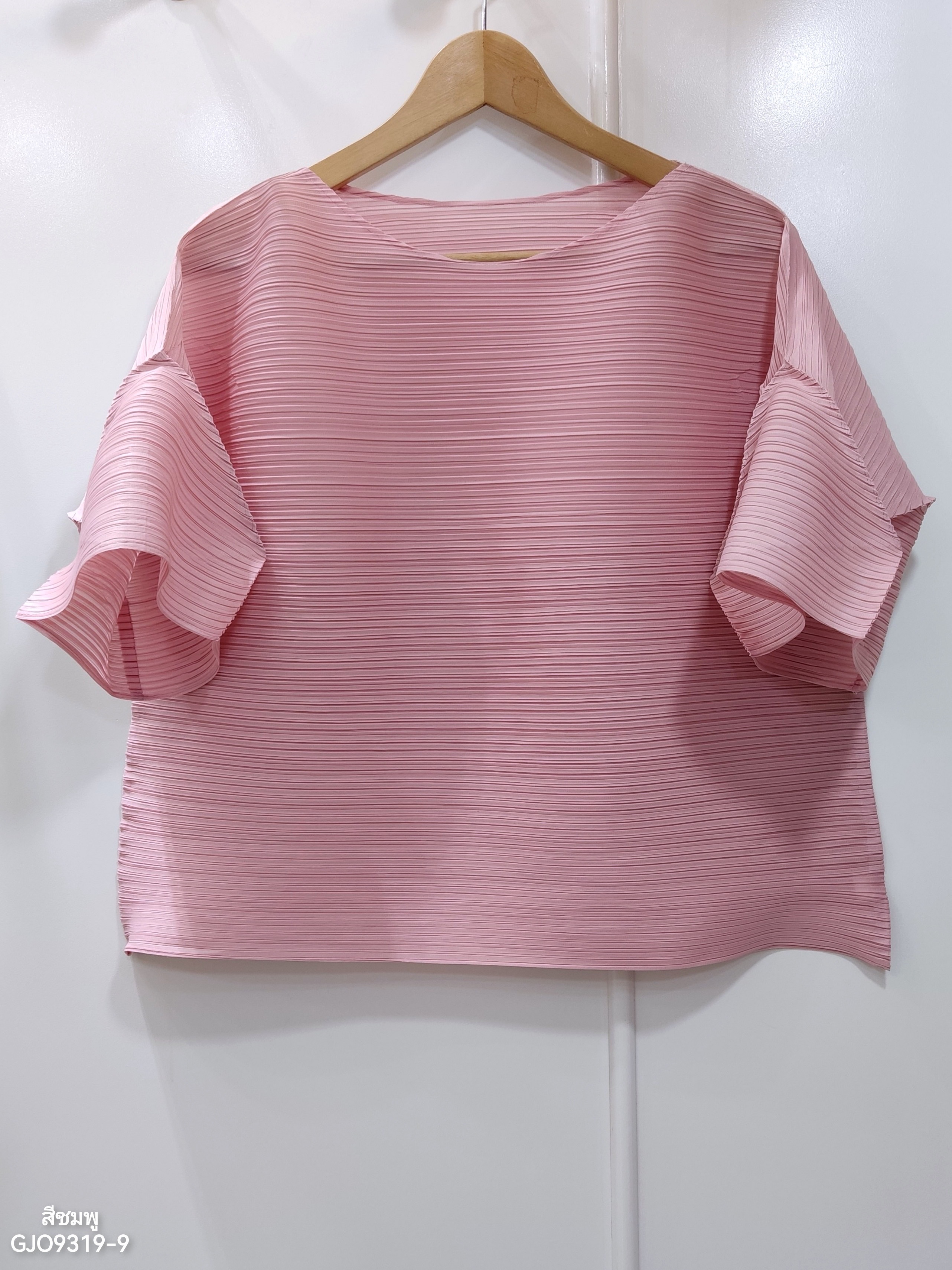 2MUAY รุ่น GJO9319-9 เสื้อพลีทคุณภาพ FLARE SLEEVE PLEATED TOP 7 สี FREE SIZE