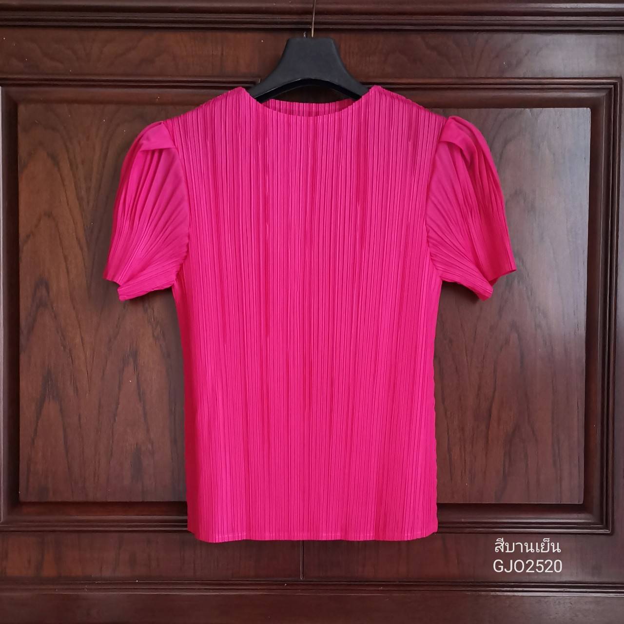 2MUAY BASIC รุ่น GJO2520 SHORT SLEEVE PLEATED TOP เสื้อผู้หญิง เสื้อพลีทคุณภาพ 14 สี FREE SIZE