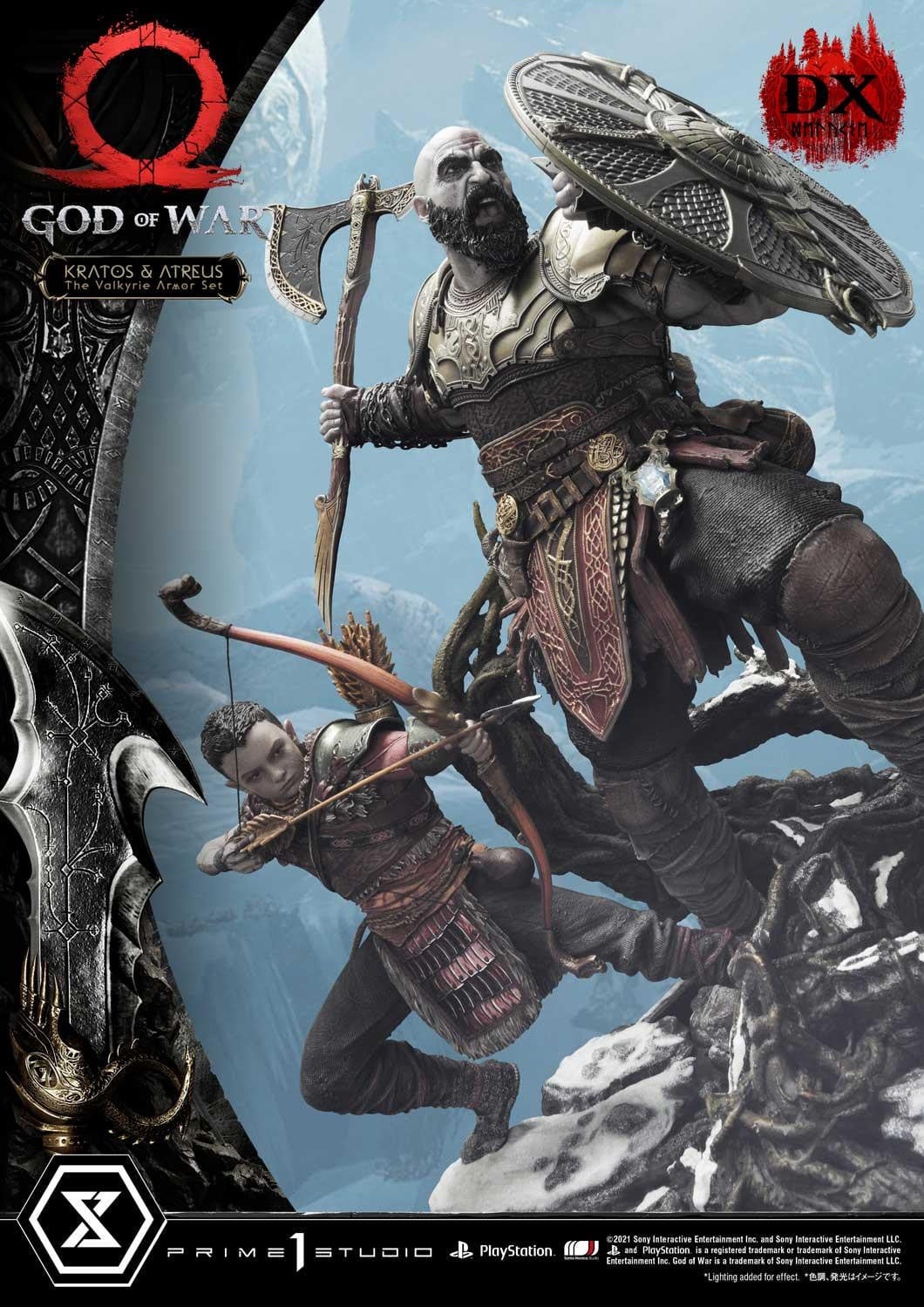[สั่งจอง]Prime 1 Studio UPMGOW-03DX 1/4 : God of War - Kratos & Atreus The Valkyrie Armor Set (Deluxe Version)