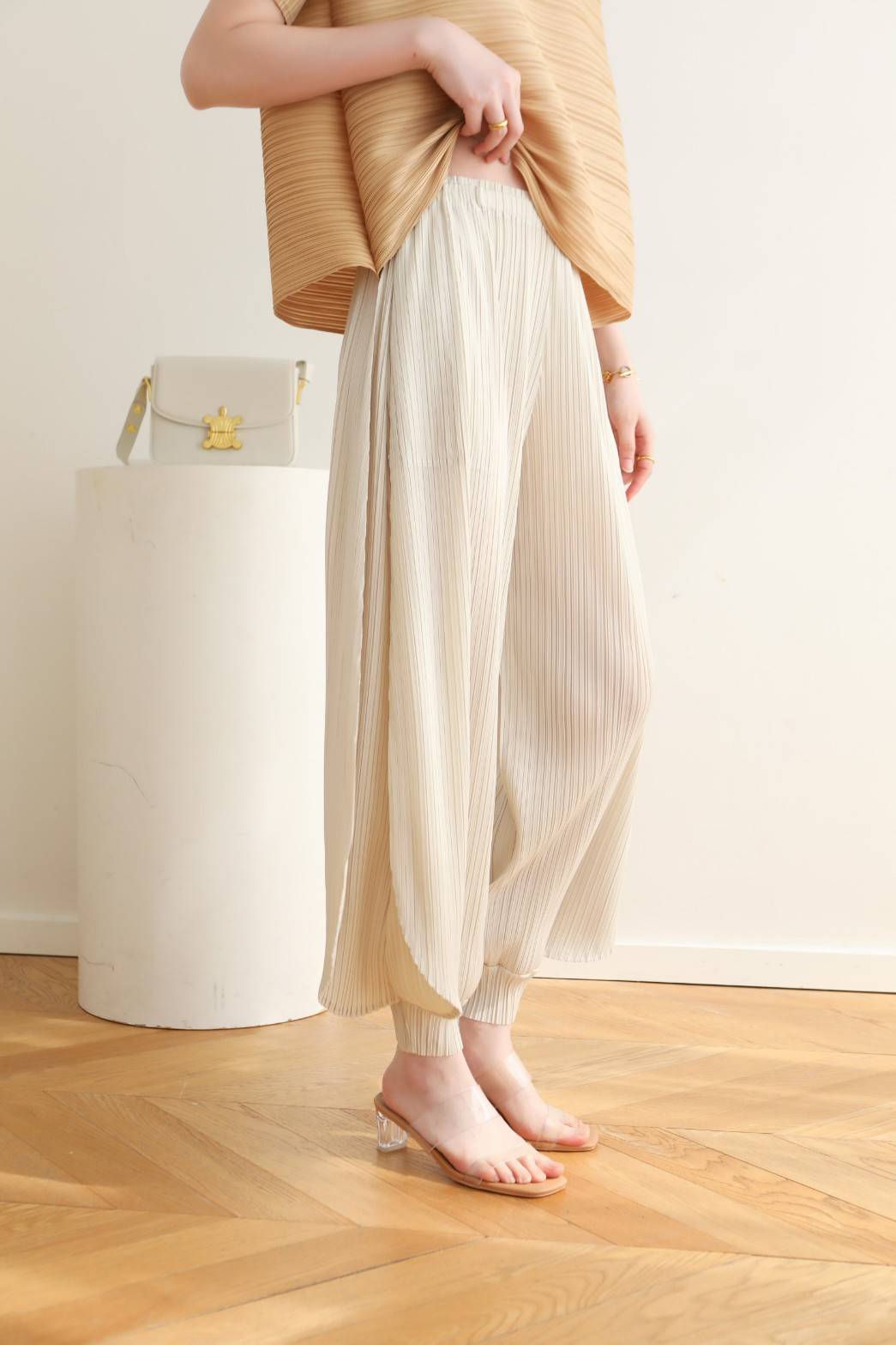 2MUAY รุ่น GJO3223 GENIE PLEATED PANTS กางเกงจินนี่ กางเกงพลีทคุณภาพ 10สี FREE SIZE