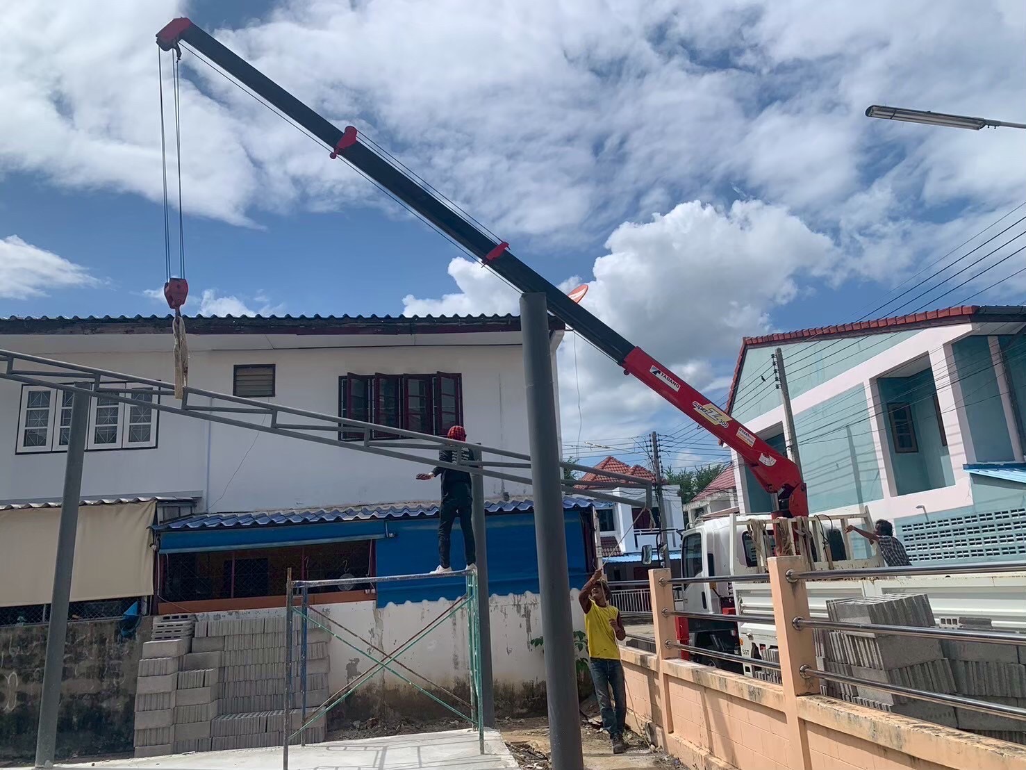 งานต่อเติมศาลาอเนกประสงค์ อบต.ปากแรต อ.บ้านโป่ง