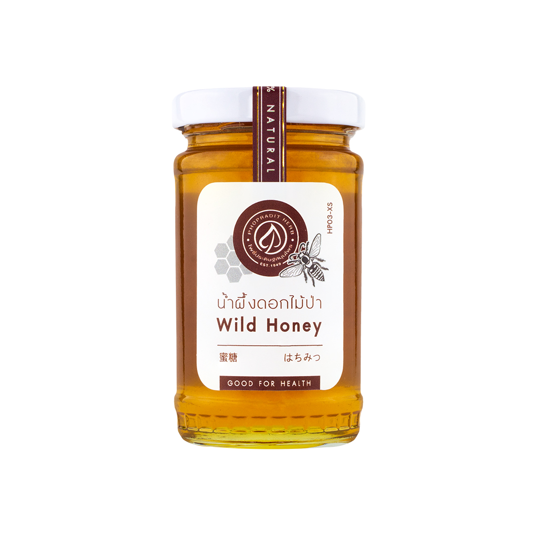 น้ำผึ้งดอกไม้ป่า (Wild Honey) แท้100% - เกรดพรีเมี่ยม - 135 กรัม เลขอ.ย. 50-2-01660-6-0015