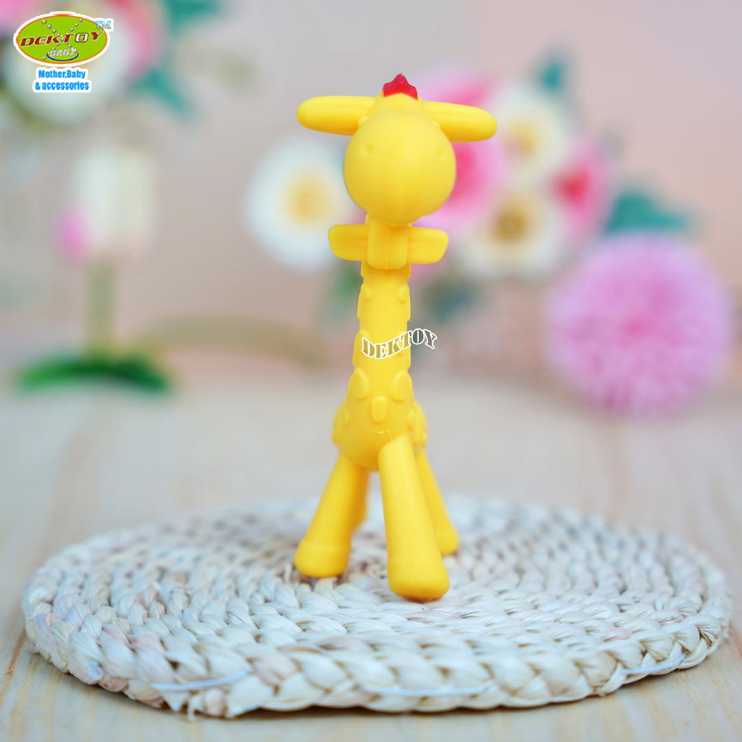 ยางกัดสำหรับเด็ก ยางกัดยีราฟ นึ่งอบได้ กล่องใส 6187A