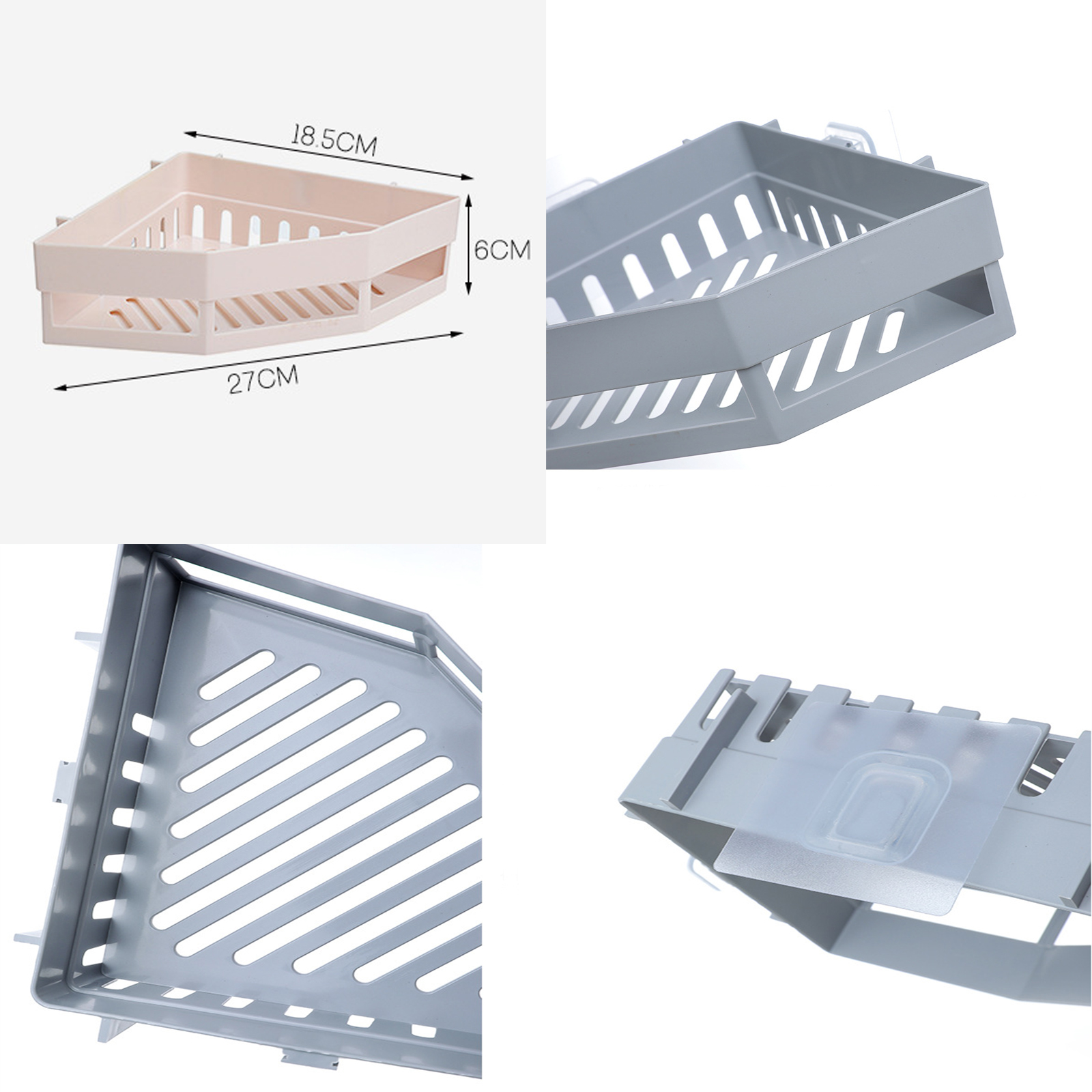 ชั้นวางติดผนัง พลาสติก มี3รุ่น มุมเหลี่ยม/มุมโค้ง/ผนังผืนผ้า ติดแน่น ไม่ต้องเจาะ ดีไซน์สวย คุณภาพดี แข็งแรงทนทาน