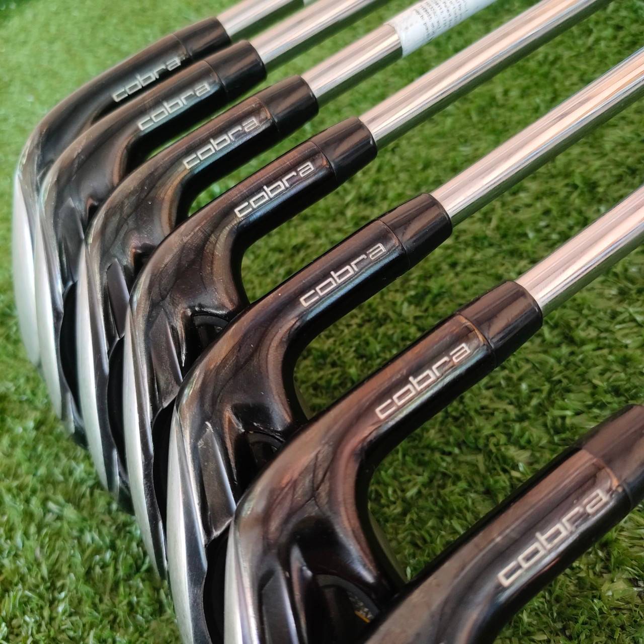 ชุดสุดยอด ราคาก็สุดยอด!!! ชุดเหล็ก COBRA S3 มีเหล็ก 4-9 เเละ PW ก้าน N.S.PRO 950GH FLEX R E9 FACE TEC ตัวนี้คือหน้าแบบเด้งจัด ส่งพลังสู่ลูกตีไกลกว่าเหล็กทั่วไปอย่างมาก