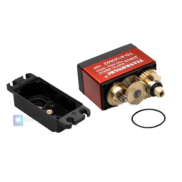 เซอร์โวเฟืองเหล็ก แรงบิดสูง 20kg.cm 4.8-6.6v 20KG digital servo 15W steering gear TD8120MG