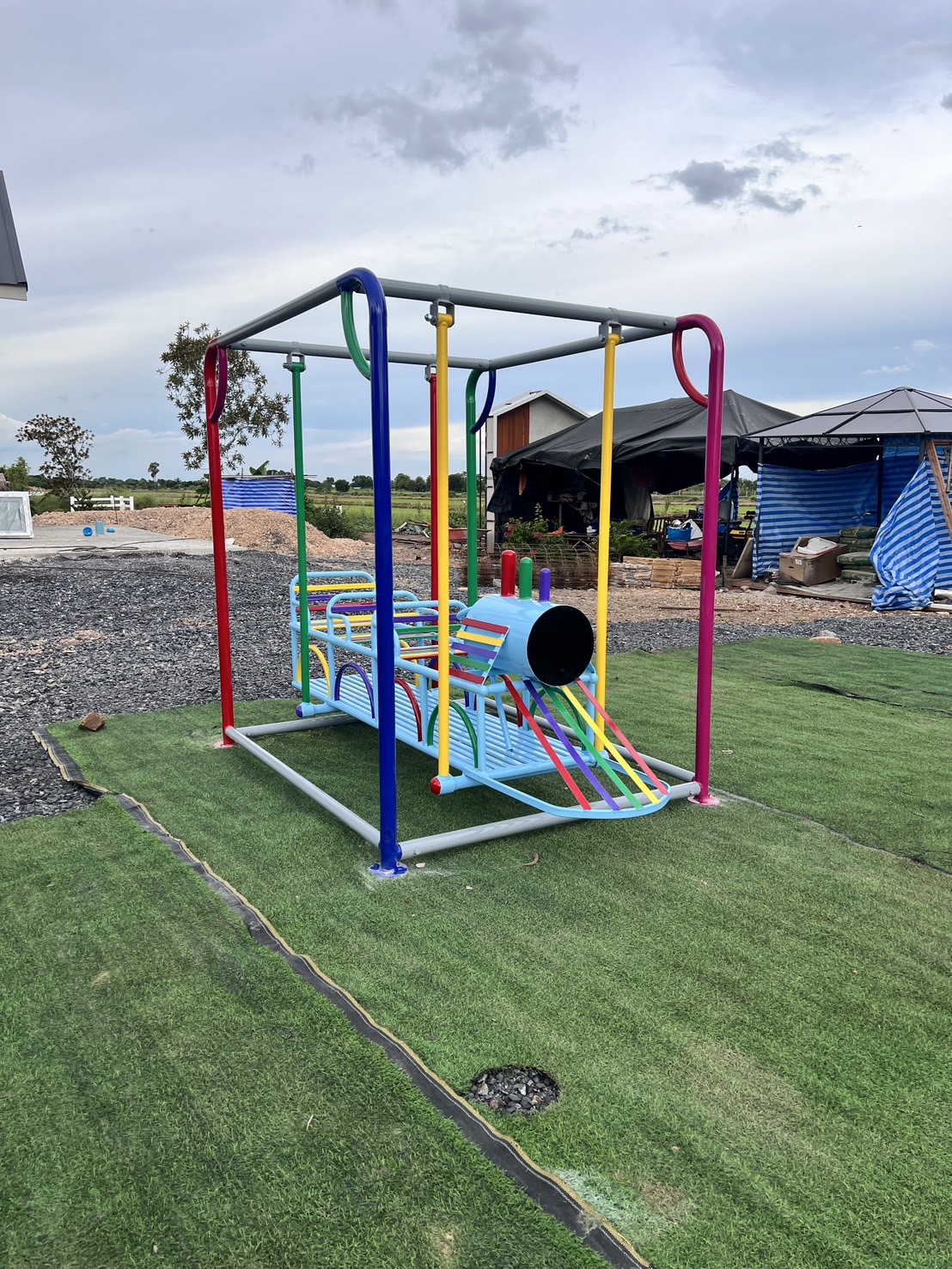 เครื่องเล่นสนาม กลางแจ้ง เครื่องเล่นสนามเหล็ก ชุดเครื่องเล่นรถไฟโยก ของเล่นเด็ก Outdoor Playground, ราคาโรงงาน สินค้าสั่งผลิต 10-20 วัน