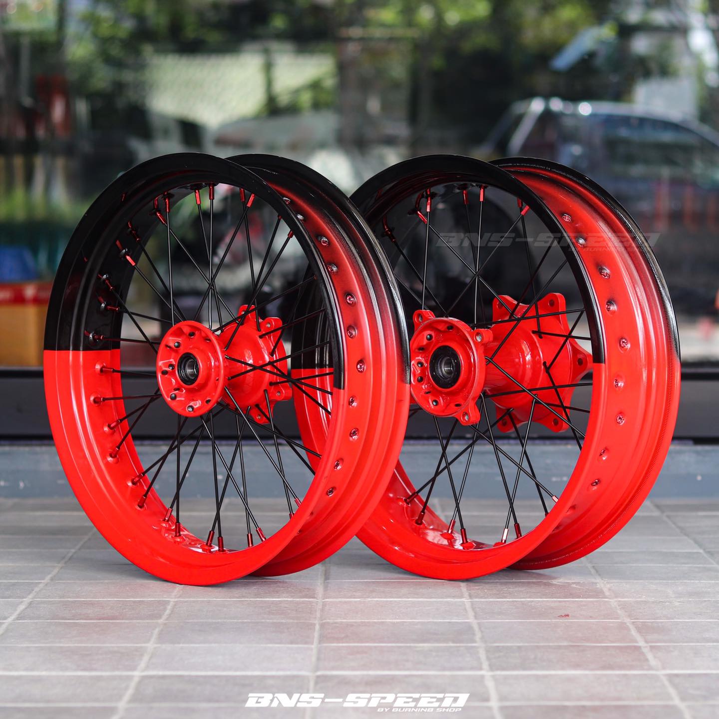 ชุดล้อโมตาด CRF250/300 ดำ/แดง