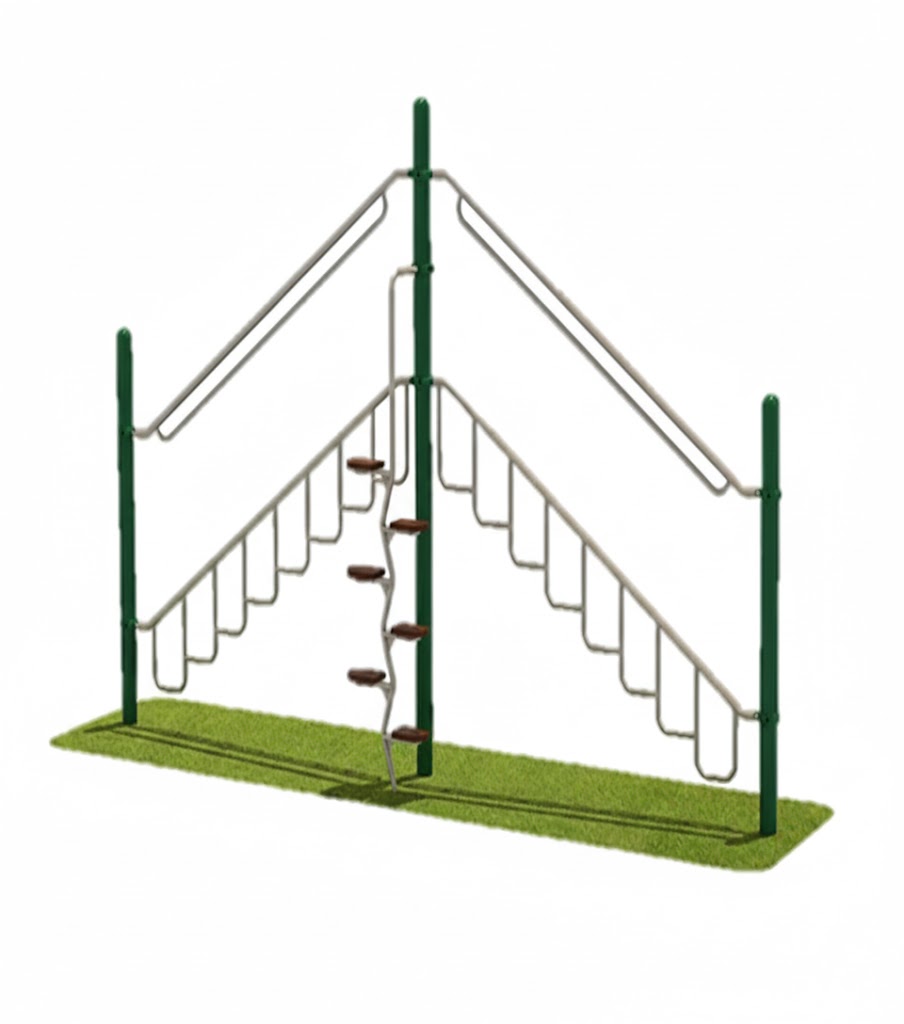บาร์ปีนป่าย เครื่องเล่นสนาม กลางแจ้ง เหล็ก ,บาร์โหน ตั้งพื้น , ของเล่น สั่งทำสั่งผลิต 10-20 วัน ขนาด50x400x200 ซม.