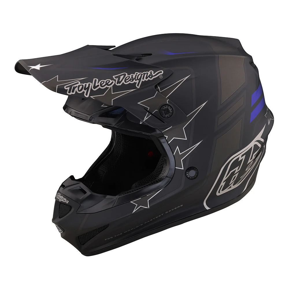 หมวกกันน็อค Troy Lee Designs SE4 Polyacrylite Flagstaff - Black 2023