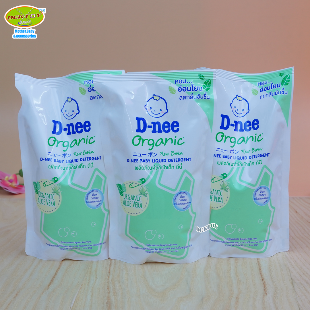 D-nee ดีนี่ น้ำยาซักผ้าเด็กดีนี่ กลิ่น Organic Aloe Vera สีเขียว 550 มล.