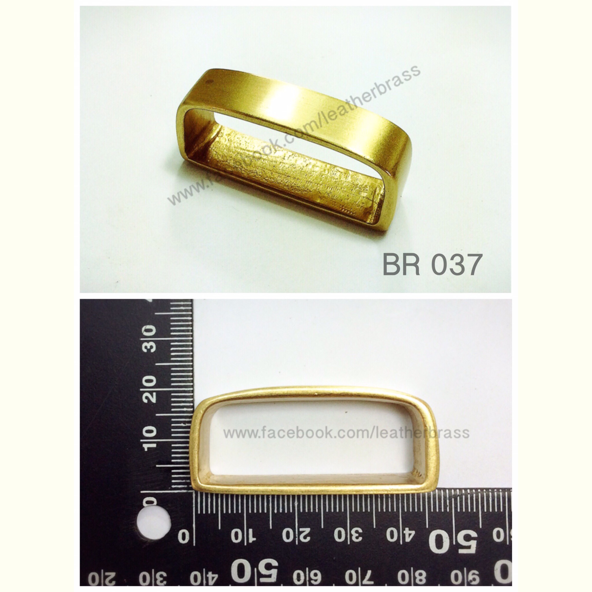 ฺBR037 หูเข็มขัดทองเหลืองแท้ อะไหล่เข็มขัด อุปกรณ์งานหนัง leatherbrass**ราคาต่อชิ้น**