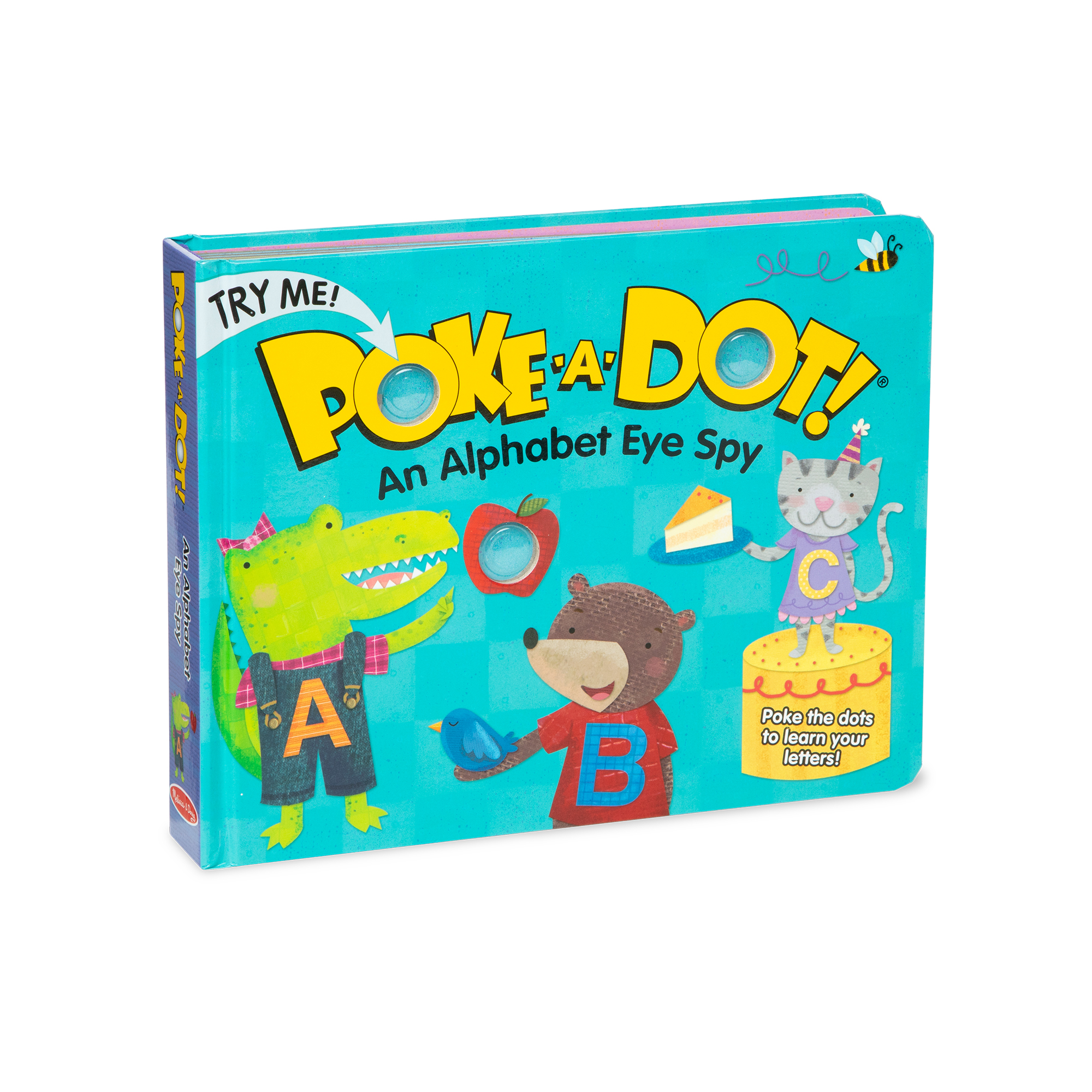 Poke-a-Dot - An Alphabet Eye Spy Board Book หนังสือปุ่มกด รุ่นตัวอักษร อ่านไป กดไป ดึงดูดความสนใจ สนุก! Melissa & Doug