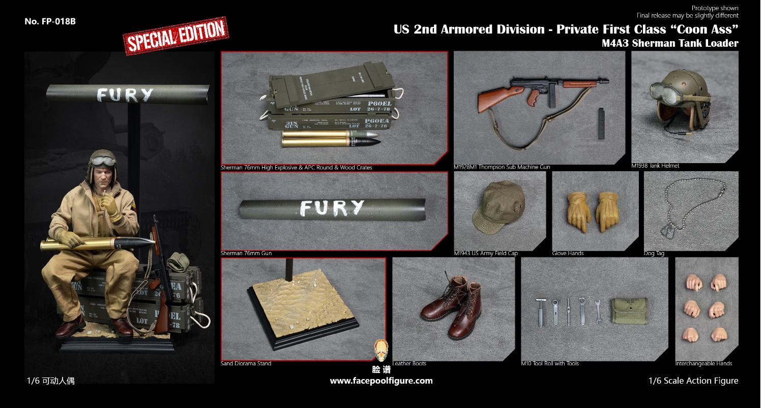 [สั่งจอง] Facepool 1/6 : Private Sherman Tank Loader