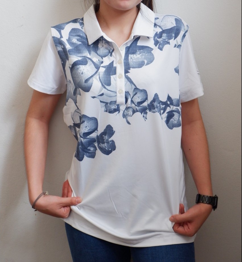 เสื้อกอล์ฟผู้หญิง GOLF POLO PUMA ROAD MAP PUMA WOMEN