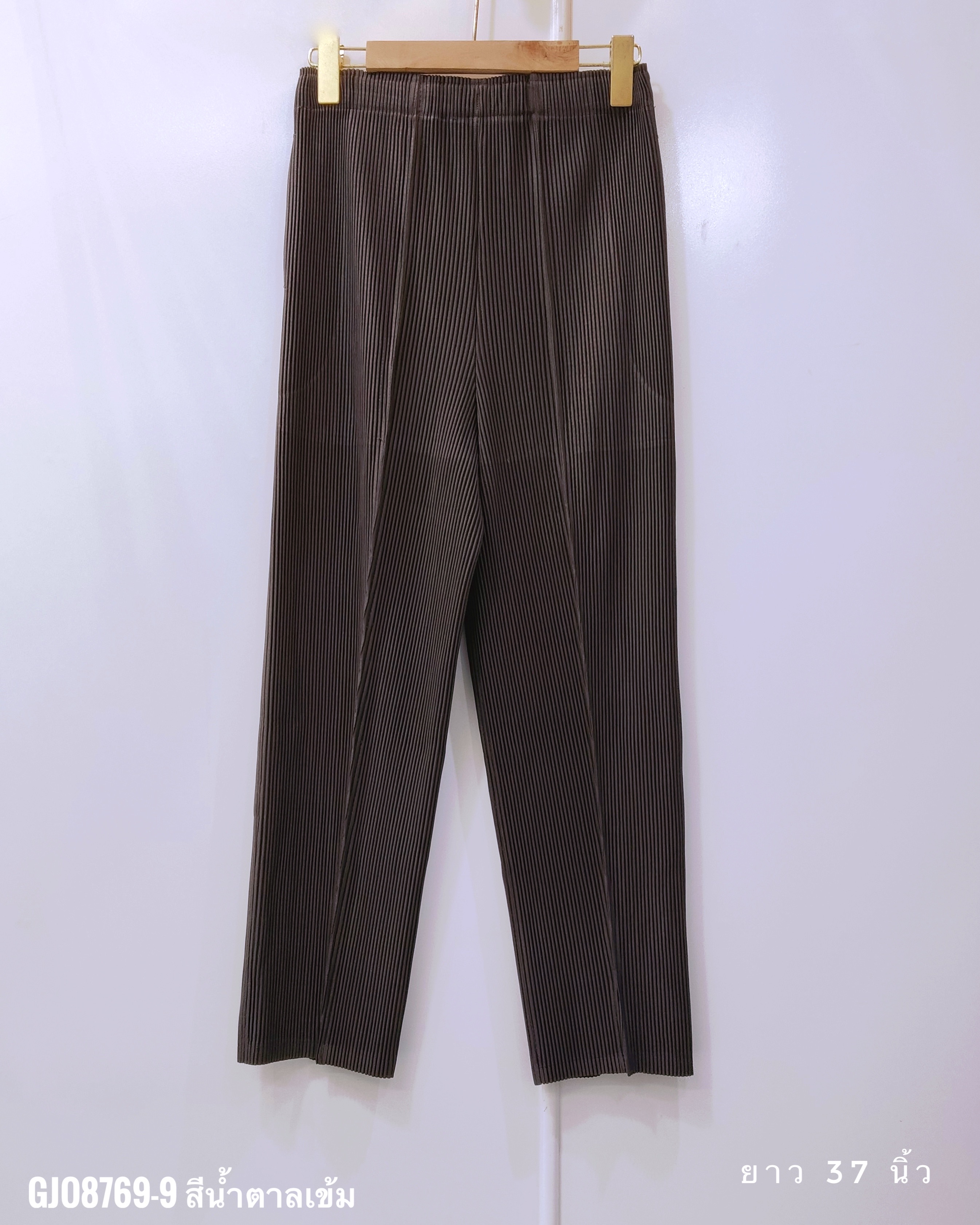 ยาว36,37นิ้ว!! 2MUAY รุ่น GJO8769 กางเกงผ้าหนาอัดพลีท THICK SLIM SPILT FRONT PLEATED PANTS 14 สี FREE SIZE