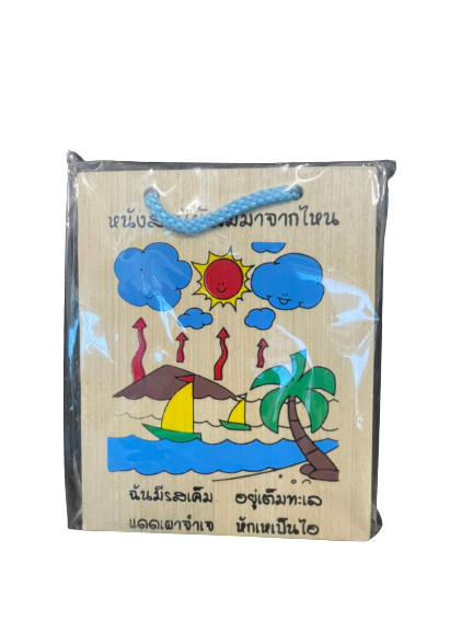 หนังสือไม้, เมฆมาจากไหน, ของเล่นไม้, ของเล่นเสริมพัฒนาการ, ของเล่นเด็กอนุบาล, สื่อการสอนเด็กอนุบาล