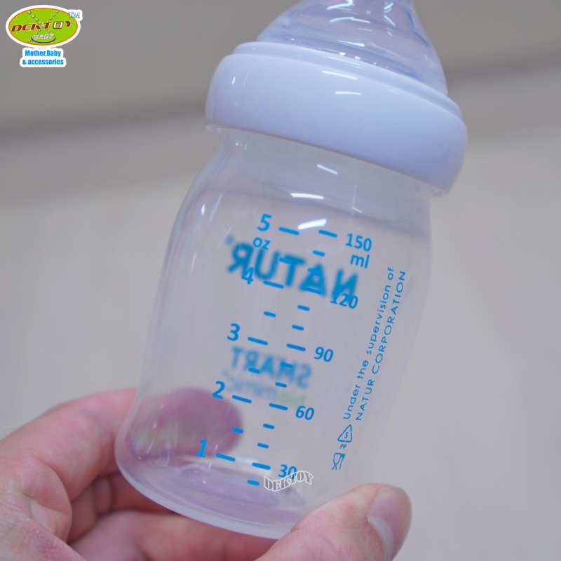 NEW-Natur ขวดนมเนเจอร์ สมาร์ทไบโอมิมิค PP 5 ออนซ์ จุกไม่ดูดไม่ไหล 1 ขวด