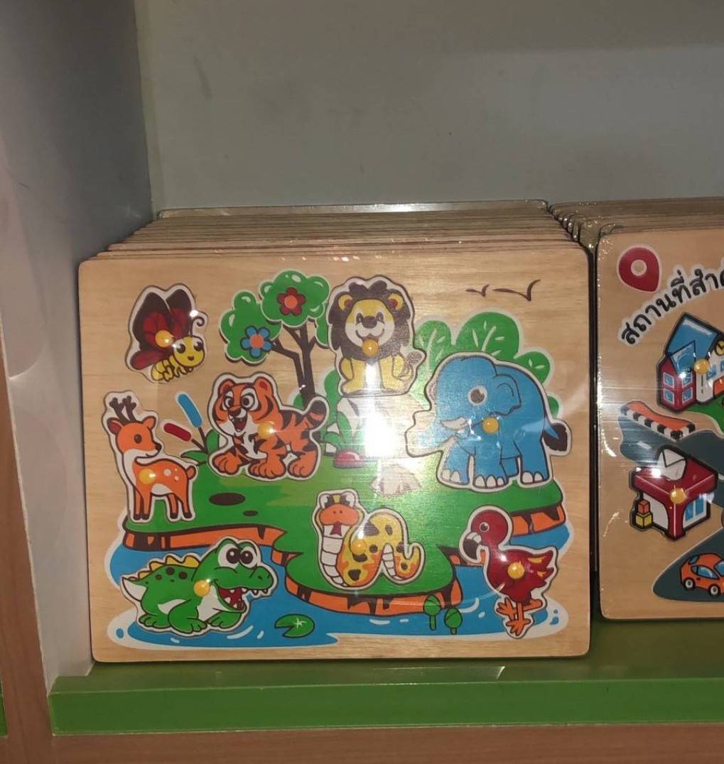 ภาพตัดต่อสัตว์ป่า(8 ชิ้น) , ของเล่นไม้, ของเล่นเสริมพัฒนาการ, ของเล่นเด็กอนุบาล, สื่อการสอนเด็กอนุบาล