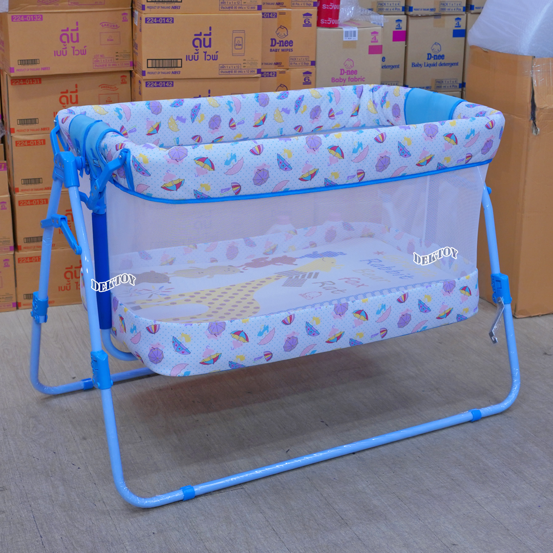 BABY CRADLE Cradleworld เปลเด็ก เปลไกวเด็กขนาดใหญ่ C015 สีฟ้า