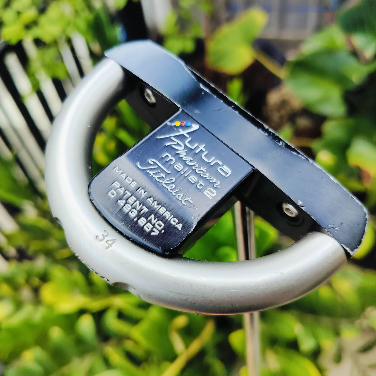 PUTTER TITLELIST SCOTTY CAMERON FUTURA PHANTOM MALLET2 ความยาว 34 นิ้ว ทรงมอลเล็ตชดเชยความผิดพลาดสูง พัตต์ตรงมาก หน้า MILLED สวยมาก เกาะไลน์มาก COVER แท้เดิม ไม้กอล์ฟพรีเมี่ยมมือสอง ของแท้ By NakaraLuxurious