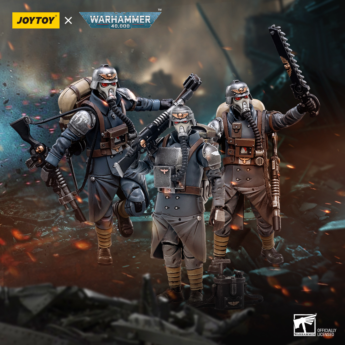 [สั่งจอง] Joy toy 1/18 : Astra Militarum Death Korps of Krieg Veteran Squad