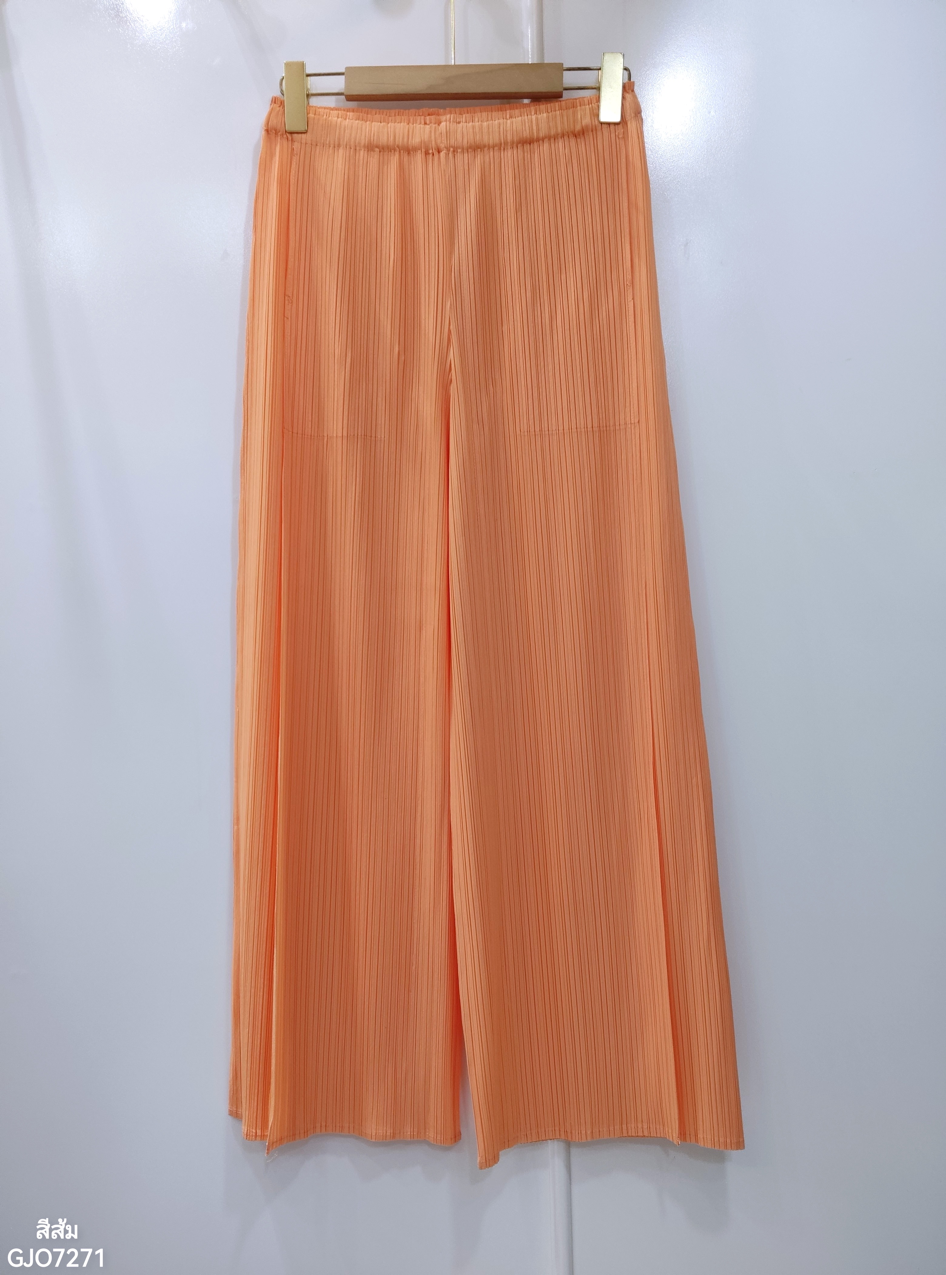 เพิ่มสีใหม่ ยาว37นิ้ว! 2MUAY รุ่น GJO7271 กางเกงอัดพลีทงานคุณภาพ BAT STRAIGHT LAYER PLEATED PANTS 18สี FREE SIZE