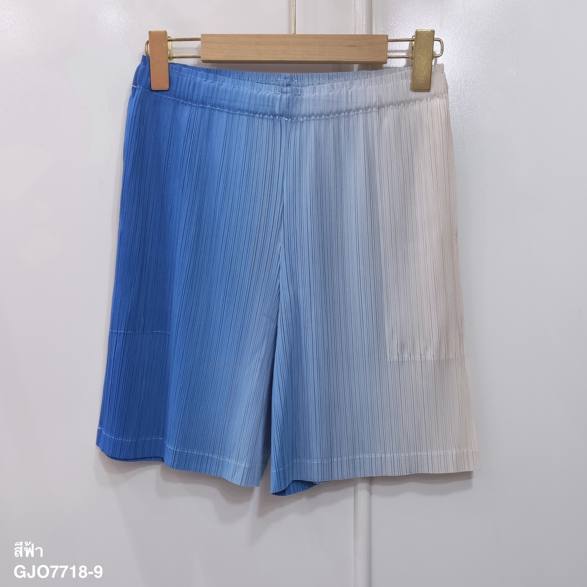 ปรับราคาลง20%!! 2MUAY รุ่น GJO7718-9 กางเกงพลีทคุณภาพ GRADIENT SHORT PLEATED PANTS 4 สี FREE SIZE