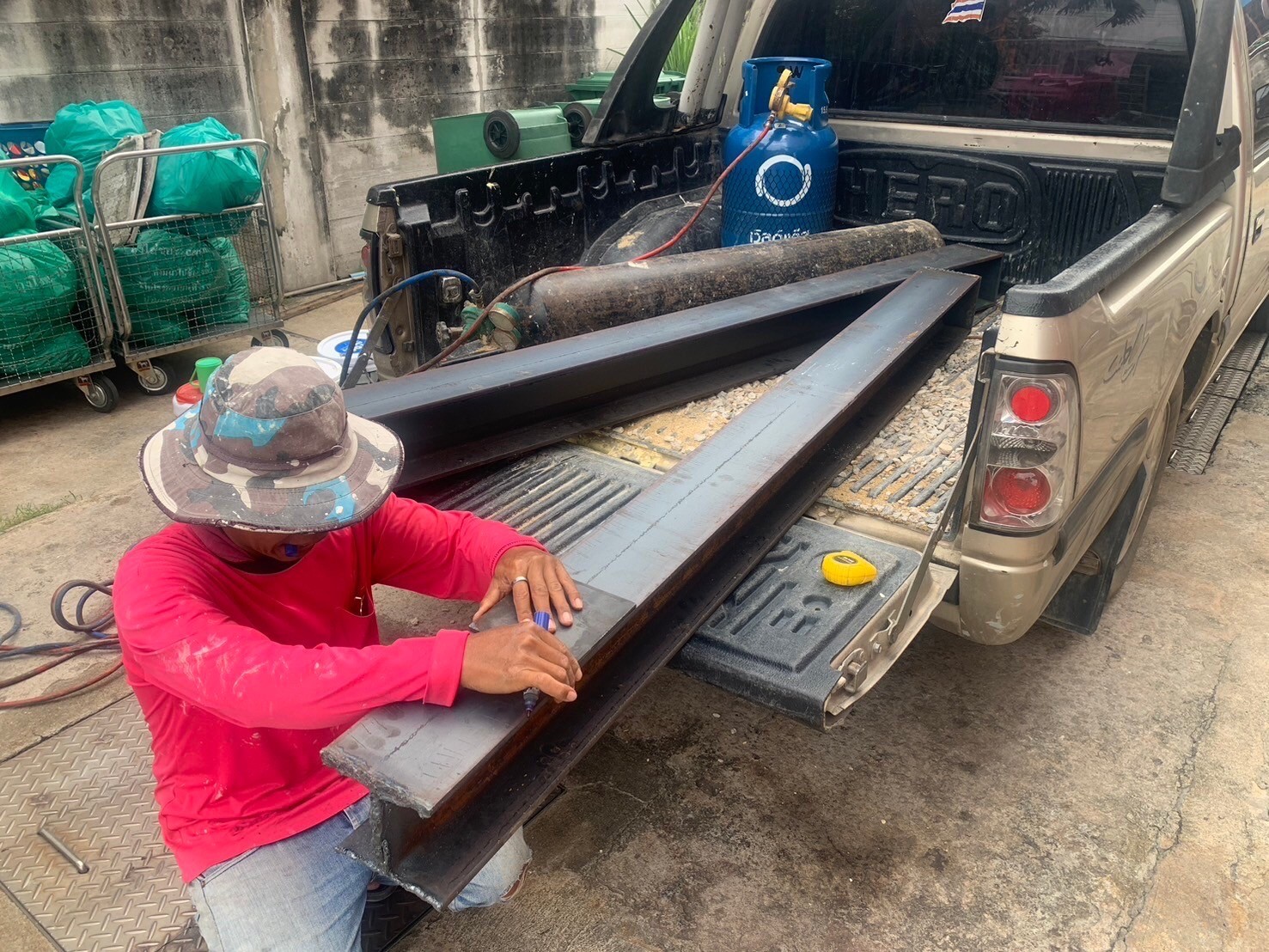 งานซ่อมโครงสร้างเสา หอพักพยาบาลบางระมาด รพ.ศิริราช